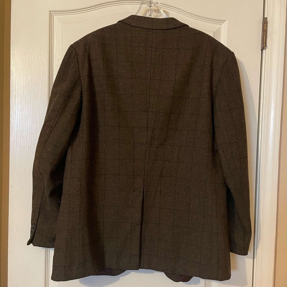 Vintage MEISTERKLASSE Sport Coat Size 46R Chocolate Brown Wool Blazer Jacket - Picture 4 of 9
